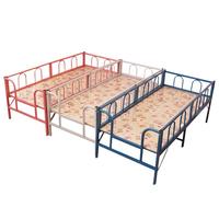 Lit pliant pour enfants avec barrières de sécurité, style princesse, pour garçons et filles, lit bébé extra-large, en acier inoxydable, multifonctionnel, simple et modulaire