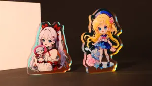 Wholesales Custom Holographic Acrylic Keychain Double Side Print Custom Anime Keychain