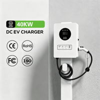 Nuevo Cargador de Pared para Vehículos Eléctricos de 40KW DC GB/T, Estación de Carga Individual con Control por Aplicación Inteligente, Cargador Rápido DC, Compatible con CCS2 OCPP 1.6J