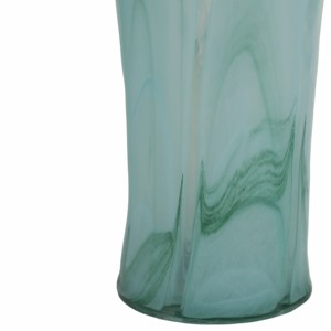 Vase à fleurs moderne en verre avec détails côtelés verticaux pour la décoration intérieure, design élégant cannelé, vase de présentation pour salon - Product Image 5