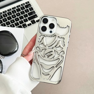 Funda para teléfono móvil con diseño de payaso hueco, acabado mate galvanizado, estilo Ins de moda urbana, para <span class=keywords><strong>iPhone</strong></span> 17 Pro Max 16 15 14 13 12 - Product Image 6
