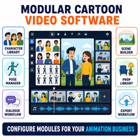 Software Personalizado para Crear Videos de Animación de Dibujos Animados con IA, con Escenas de Historia Editables