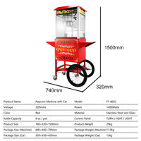 Máquina de Palomitas de Maíz Eléctrica Automática de Acero Inoxidable, Precio de Fábrica, Alta Productividad, 1400W