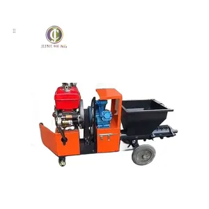 Mesin semprot Mortar Diesel mesin plester dijual penyeimbang semen elektrik Martor di dalam otomatis Dinding alat plester