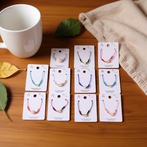 Bracelet en Agate Coquillage Acier Inoxydable Fait Main Lot de 12 Pièces - Product Image 3