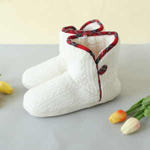 Bottes de ballerines antidérapantes pour <span class=keywords><strong>femme</strong></span> et <span class=keywords><strong>femme</strong></span>, doublure en Sherpa, hiver, intérieur, maison, salon, bon marché - Product Image 4