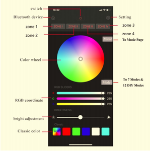 Kingshowstar 15/35/50A 12V không thấm nước 5pin Cáp khai thác RGBW đa khu BT App <span class=keywords><strong>LED</strong></span> MODULE cho ánh sáng đá bánh xe ánh sáng - Product Image 5