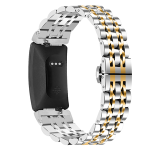 <span class=keywords><strong>Bracelet</strong></span> en métal <span class=keywords><strong>Bracelet</strong></span> à boucle réglable pour <span class=keywords><strong>Fitbit</strong></span> <span class=keywords><strong>Inspire</strong></span> <span class=keywords><strong>HR</strong></span> Seven Link Butterfly Buckle <span class=keywords><strong>Bracelet</strong></span> de montre en acier inoxydable - Product Image 3