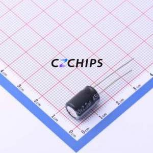 Condensateur électrolytique en aluminium à montage traversant EWH2WM2R2F12OT, composant à montage traversant (THT), D8xL12mm 2.2uF 20% 450V 8mm - Product Image 1