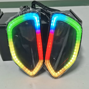 Kit de Phares LED RGB Misun avec Effet de Chasse Lumineuse, Modes de Couleur Angel Eye et Effets Fumée, 12V, pour Rétrofit/Amélioration - Product Image 1