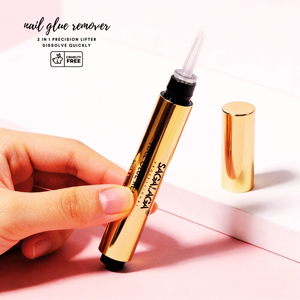 Stylo dissolvant pour colle à <span class=keywords><strong>ongles</strong></span> pour <span class=keywords><strong>ongles</strong></span> pressés et <span class=keywords><strong>faux</strong></span> <span class=keywords><strong>ongles</strong></span>, dissolvant <span class=keywords><strong>adhésif</strong></span> sans acétone, accepte le logo personnalisé, argent, or - Product Image 2