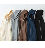 Cardigan zippé à capuche en maille gaufrée, style rétro japonais, coupe ample, couleur unie, tendance, pour homme, en mélange de coton, collection automne