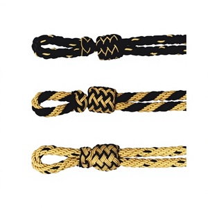 Cordones de Macramé Clásicos Personalizados en Color Bullion, Cordones para Gorras, Correas para el Cuello, Cordón Trenzado de 3 Hilos de Alta Tenacidad con Recubrimiento para Uso en Prendas Dada - Product Image 2
