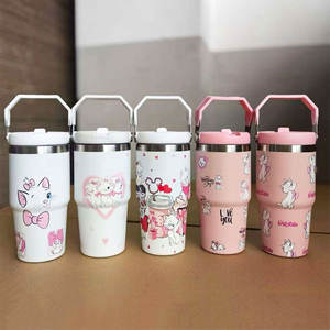 Tasses isothermes personnalisées avec logo gravé, motif chat Marie mignon, pour voiture, maison et voyage, double paroi, avec boîte cadeau – Vente en gros - Product Image 3