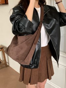Sac à main en daim pour femme, style automne "Forest-Style", nouveau modèle, léger et minimaliste, style coréen, sac à bandoulière - Product Image 1
