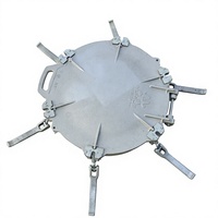 Tutup Manhole Paduan Aluminium Tangki Penyimpanan Cairan Dengan Gagang Pembuka Enam Cakar