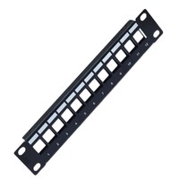 12 puertos Modular Categoría 5E/6 10g Rack de red Marco de distribución de fibra óptica Organizador de cables Piezas de Telecomunicaciones