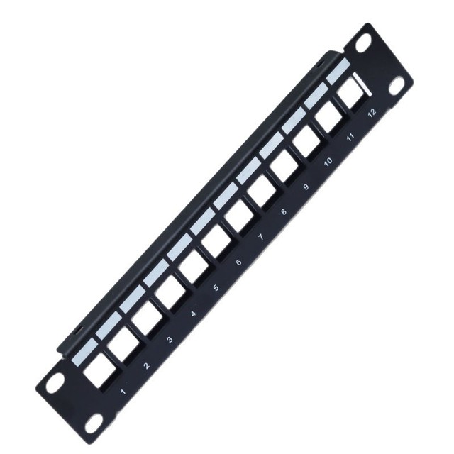 12-Port Modular Category 5E/6 10g Network Rack Fiber Optic Distribution Frame Cable Organizer Telecom Parts