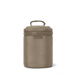 Bolso cilíndrico portátil marrón claro, diseño práctico, bolso de viaje para uso diario. - Product Image 5