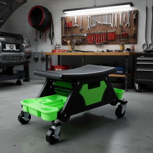 Siège de mécanicien D0100X3IGY8 vert, capacité 300 lb, avec tiroirs coulissants pour usage en garage de réparation automobile - Product Image 2