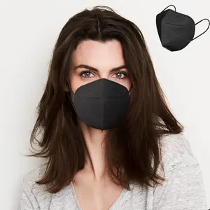 Hot Sale 5 Ply Disposable Half Face Black Respirator Mask KN95 Earloop KN95 Mask