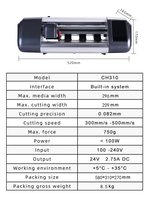 CH310 Infinite High-Precision Intelligente ABS Film Plotter Hydrogel Ondersteuning 0.082mm Precisie 209mm Snijbreedte WiFi App