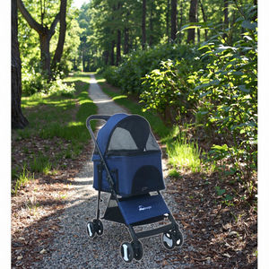 Meiweipet lipat 600D Oxford kain pembawa hewan peliharaan biru 5.5 inci EVA roda penyimpanan keranjang semua mobil untuk Velcro desain untuk anjing kucing - Product Image 6