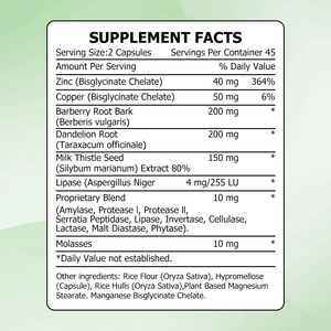 Factory Direct Liver Detox Capsules with Proprietary <b>Blend</b> Detoxify and Cleanse the Body Promote Better Digestion Capsules - Product Image 2