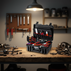 Estuche de herramientas Electro de 25 piezas con almacenamiento organizado para mecánicos y proyectos de bricolaje - Product Image 2