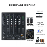 Série de mélangeurs DJ USB M6 Mini amplificateur à écho USB numérique professionnel Console de mixage 4 canaux Contrôleur de son DJ Mélangeur audio