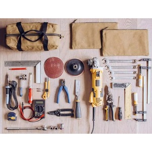 Échantillon gratuit : Sac à outils en toile cirée 16 oz, robuste et multi-usages, avec fermeture éclair, sac utilitaire, pochette de rangement, lot de 3 - Product Image 6