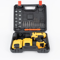 Perceuse à percussion électrique sans fil 21V à vitesse variable avec moteur sans balais, visseuse, machine de perçage, batterie OEM 2.0Ah