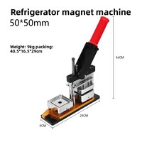 PROMO EXCEPTIONNELLE : Kit de fabrication de boutons aimantés personnalisés pour réfrigérateur, carrés 2''x2'' (50x50mm), en métal et ABS, pour restaurants, machine DIY