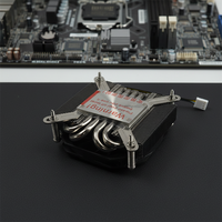 Refroidisseur d'air pour processeur ultra-fin personnalisé RS32-4ITX, ventilateur de refroidissement à flux descendant, 4 caloducs, dissipateur thermique en alliage d'aluminium avec CNC pour AMD
