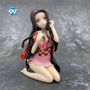 Modellino in PVC da 12CM di <span class=keywords><strong>Kamado</strong></span> <span class=keywords><strong>Nezuko</strong></span> in ginocchio con kimono, personaggio di Demon Slayer, giocattolo da collezione, statuetta statica. - Product Image 4