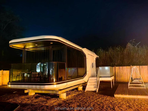 Maison conteneur en acier, Villa capsule, Cabane Apple extérieure, Hôtel de couchage, Cuisine portable, Maison préfabriquée autonome à énergie solaire - Product Image 3