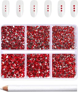 7200 piezas de diamantes de imitación de resina de base plana de 3mm, 4mm, 5mm, cristal AB, gemas redondas para uñas y manualidades, 3 tamaños mixtos con kit de lápiz de cera - Product Image 4