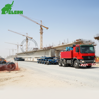 Remorque modulaire hydraulique 4+4 5+5 essieux 150 tonnes - Conception multi-essieux pour la construction de ponts