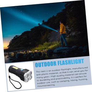 Lampe torche tactique LED rechargeable haute puissance en gros avec chargement USB, 1000+ lumens, étanche IP66, pour camping, en ABS - Product Image 3