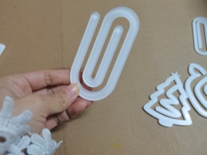 DDP porte à porte expédition aux états-unis grande taille blanc Sublimation trombones personnalisé transfert de chaleur acrylique trombone - Product Image 2