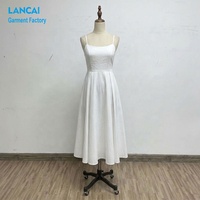 Robe midi plissée évasée pour femme, imprimée sur mesure, sexy, à fines bretelles, coupe trapèze, style nuisette, usine OEM ODM