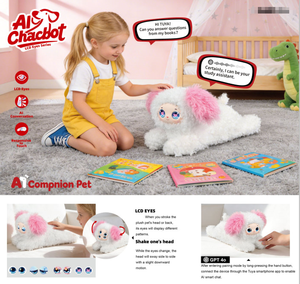 Nouveau produit : Jouet intelligent IA Deepseek, chat en peluche <span class=keywords><strong>Tamagotchi</strong></span> interactif vocal, qui fait la queue, communique et cligne des yeux, cadeau pour fille - Product Image 1