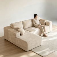 Canapé modulaire compressé en tissu pour salon, avec mémoire de forme, pour chaise longue et rembourrage sous vide