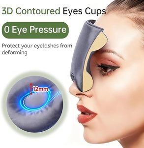 Masque de sommeil en bambou 3D occultant pour dormeurs latéraux, masque oculaire sans pression pour voyage en avion (gris) - Product Image 3