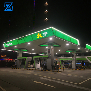 هيكل فولاذية احترافي جاهز للبناء إطار فضائي لتعبئة الغاز محطة بنزين مظلة سقف البناء مضخة وقود محطة وقود - Product Image 4