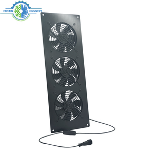 Ventilateur solaire Triple 120mm 12V DC IP55 ventilateur de hangar de poulet de serre à flux axial - Product Image 4