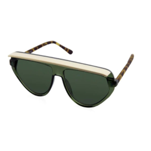 Gafas de sol de estilo Vintage para mujer, anteojos de sol femeninos de media montura pequeña, con Luna y doble color, de acetato - Product Image 4