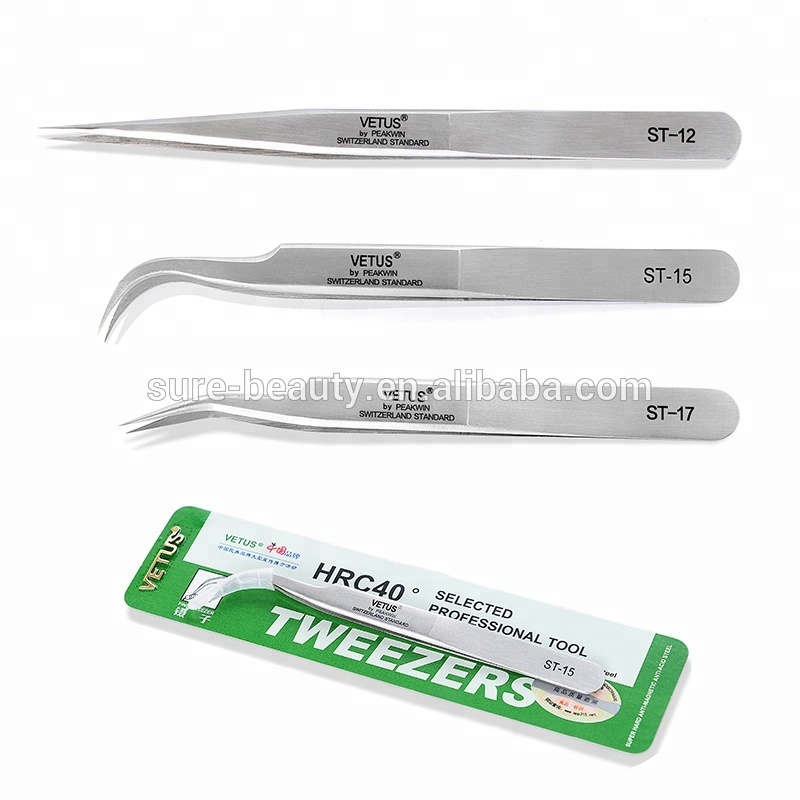 Original Vetus St Tweezer Stainless Steel Eyelash Extension Tweezer