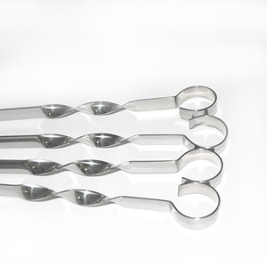 7pcs Stainless Steel Barbecue <strong>Skewers</strong> Reusable BBQ Sticks Kabob <strong>Skewers</strong> - Product Image 5