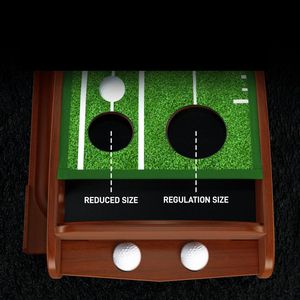 Tapis de putting de <span class=keywords><strong>golf</strong></span> professionnel avec retour automatique de balle |   Équipement d'entraînement portable pour l'intérieur et l'extérieur |   Exercice de 1/2 trou pour débutants - Product Image 6